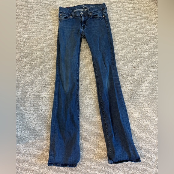 7 For All Mankind Denim - 7 For All Mankind Bootcut Jeans Size 27 Medium Wash Stretch Denim